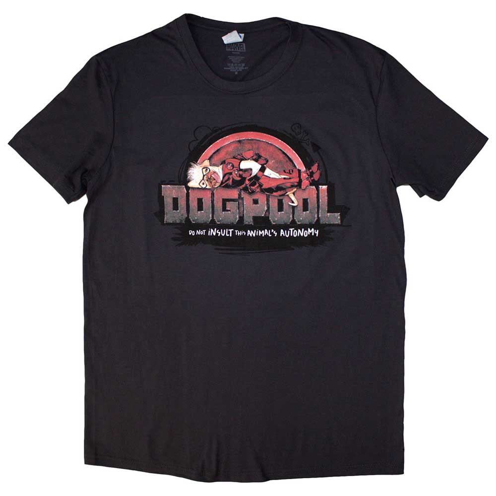 Marvel Comics Unisex T-Shirt: Deadpool Dogpool Autonomy (Charcoal Grey)