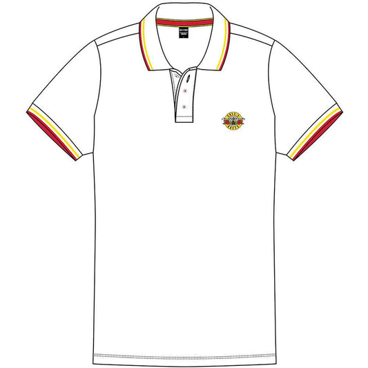 Guns N' Roses Unisex Polo Shirt: Classic Logo (White)