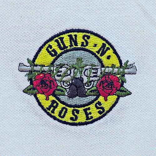 Guns N' Roses Unisex Polo Shirt: Classic Logo (White)