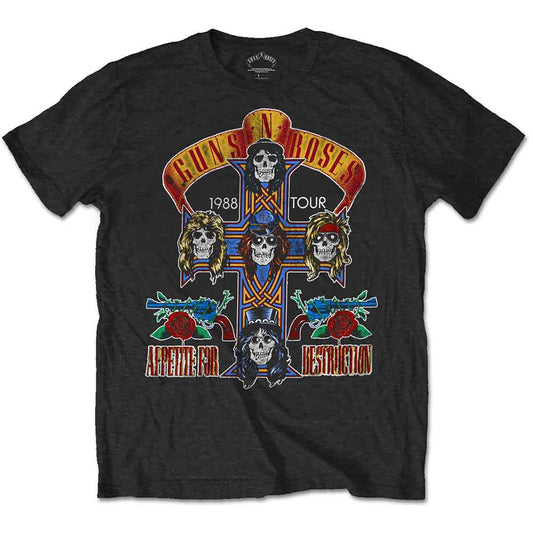 Guns N' Roses Unisex T-Shirt: NJ Summer Jam 1988 (Black) (Back Print)