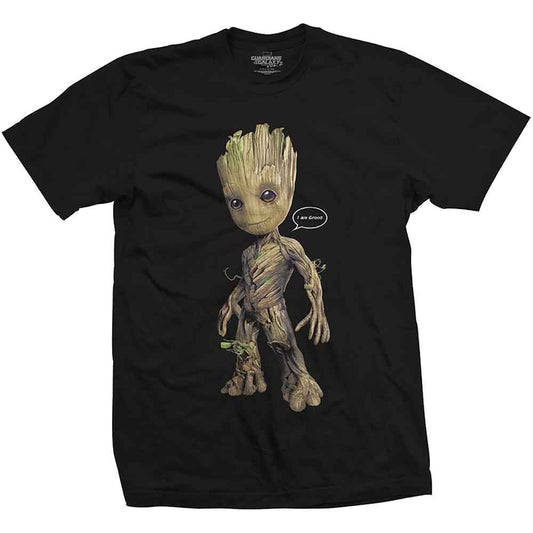 Marvel Comics Unisex T-Shirt: Guardians of the Galaxy Groot Speech Bubble (Black)