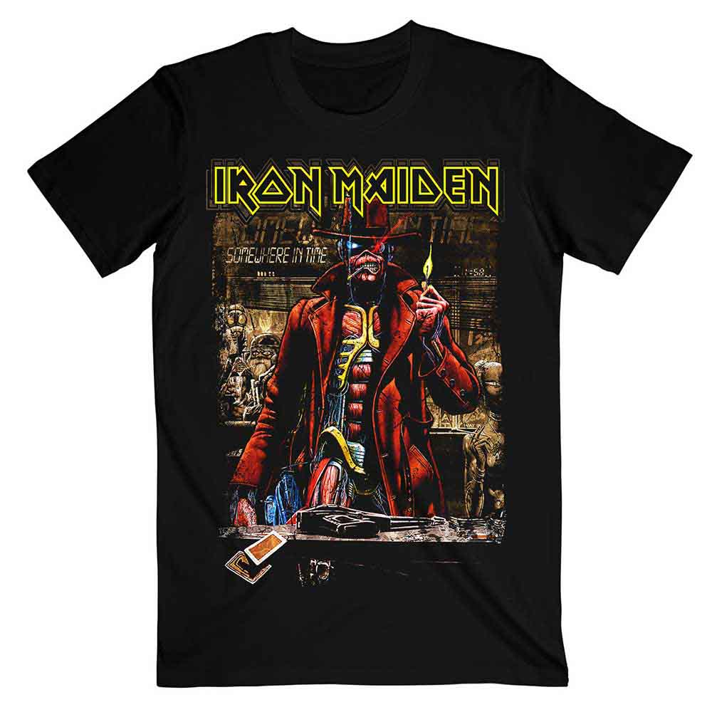 Iron Maiden Unisex T-Shirt: Stranger Sepia (Black)