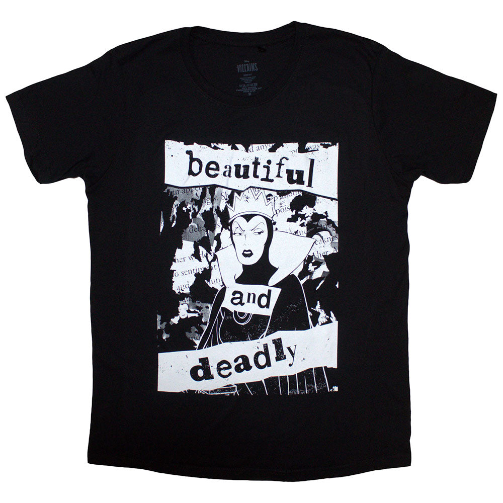 Disney Unisex T-Shirt: Maleficent Beautiful & Deadly (Black)