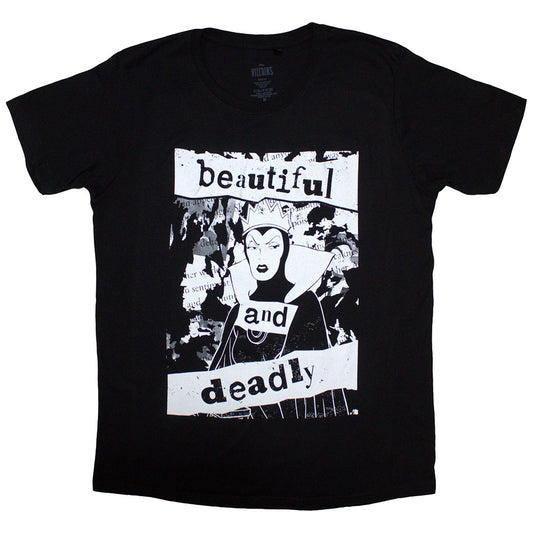 Disney Unisex T-Shirt: Maleficent Beautiful & Deadly (Black)