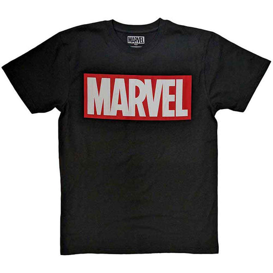 Marvel Comics Unisex T-Shirt: Box Logo (Black)