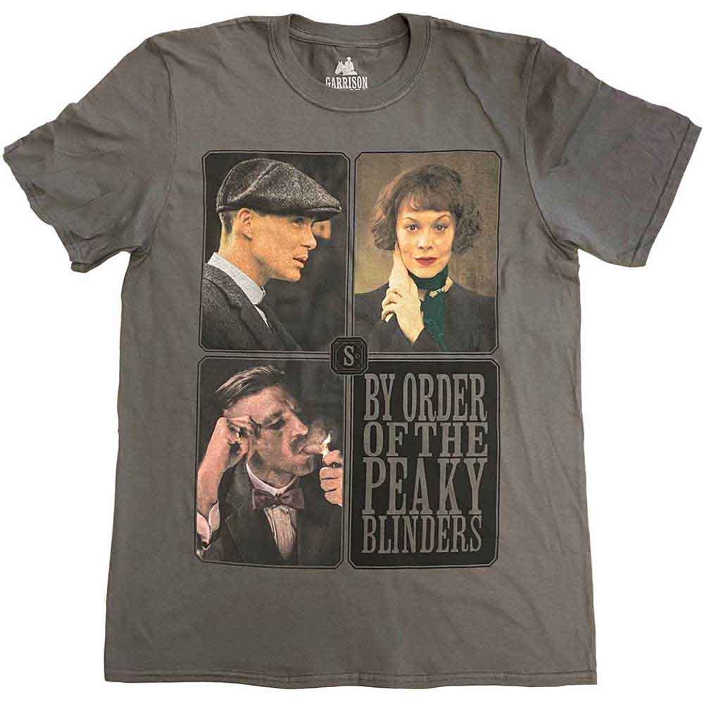 Peaky Blinders Unisex T-Shirt: Portraits Grid (Charcoal Grey)
