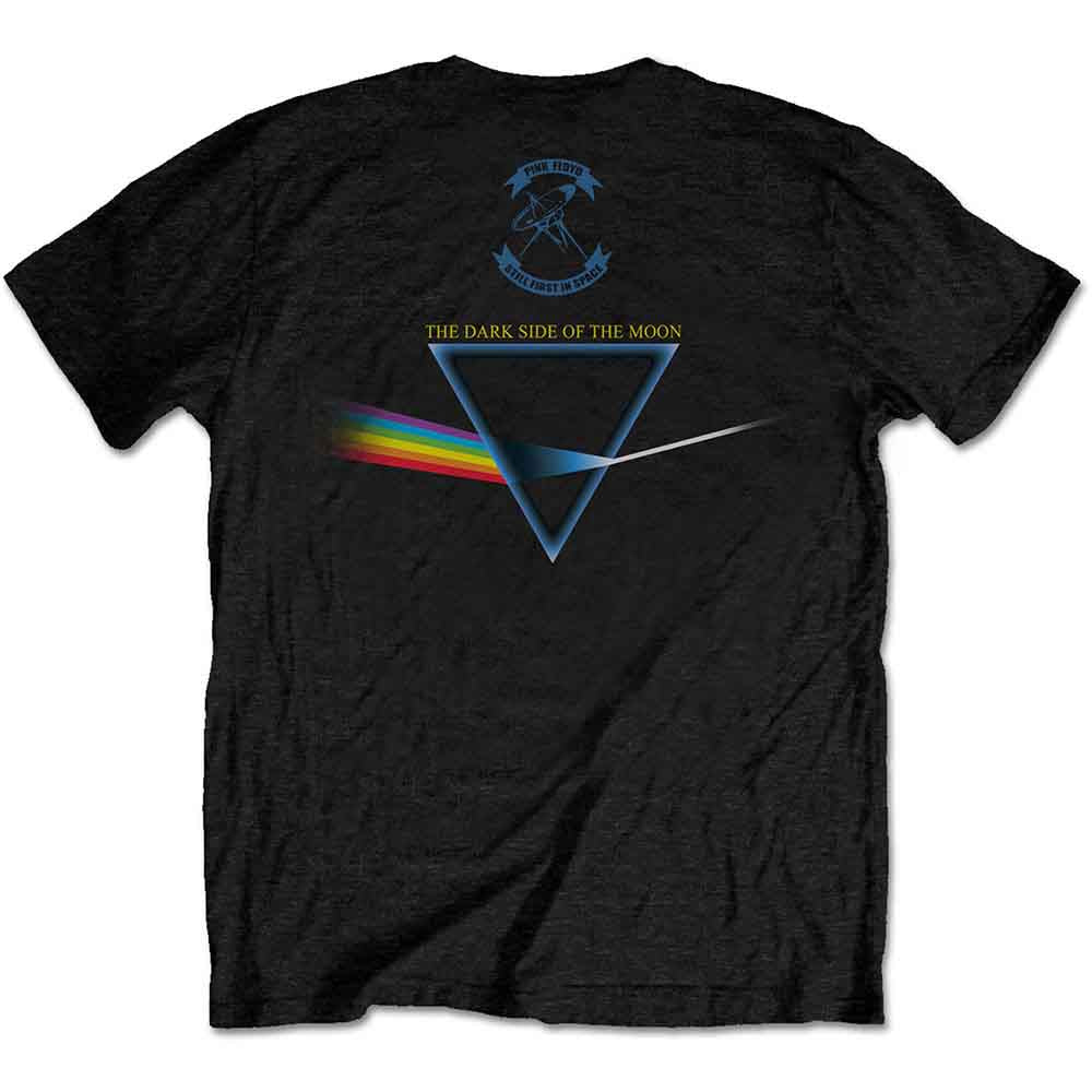 Pink Floyd Unisex T-Shirt: Dark Side of the Moon Flipped (Black) (Back Print)