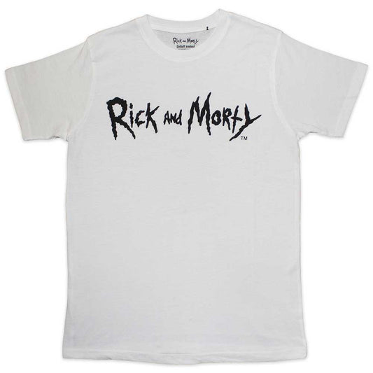 Rick & Morty Unisex T-Shirt: Mono Logo (White)