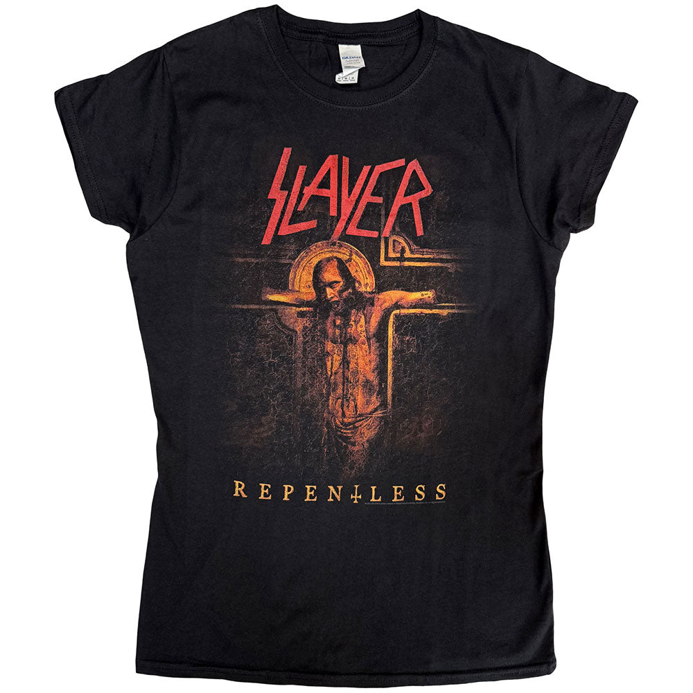 Slayer Ladies T-Shirt: Repentless Crucifix (Black)