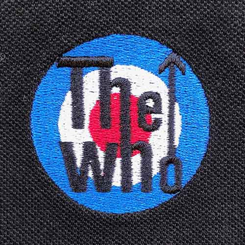 The Who Unisex Polo Shirt: Target (Black)