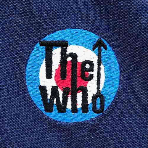 The Who Unisex Polo Shirt: Target Logo (Navy Blue)