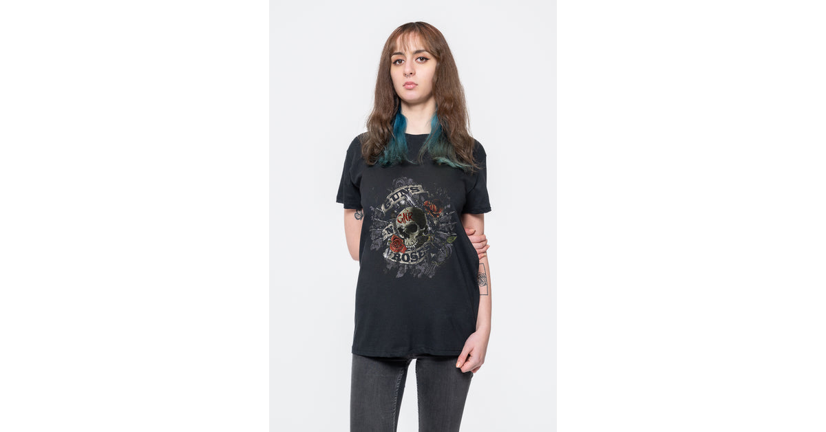 T-shirt Homme Guns N Roses Officiel - Noir, Coton, Motif Firepower, Taille Classique