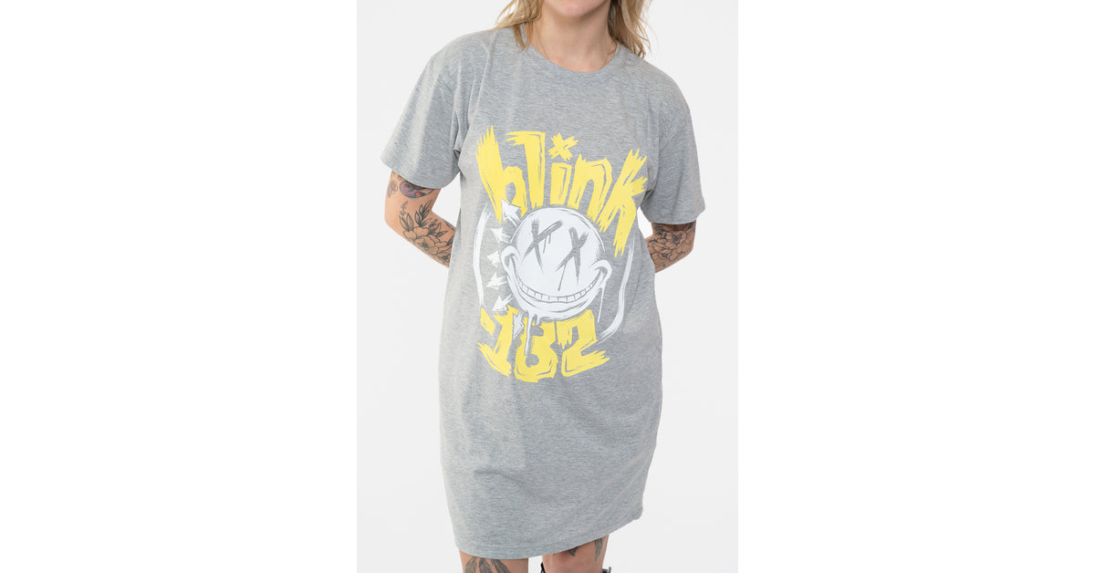 blink 182 shirt dress Blink-182 Ladies T-Shirt Dress: Big Smile