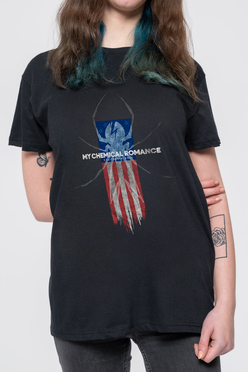 My Chemical Romance T Shirt Spider Band Logo Nuovo Ufficiale Uomo