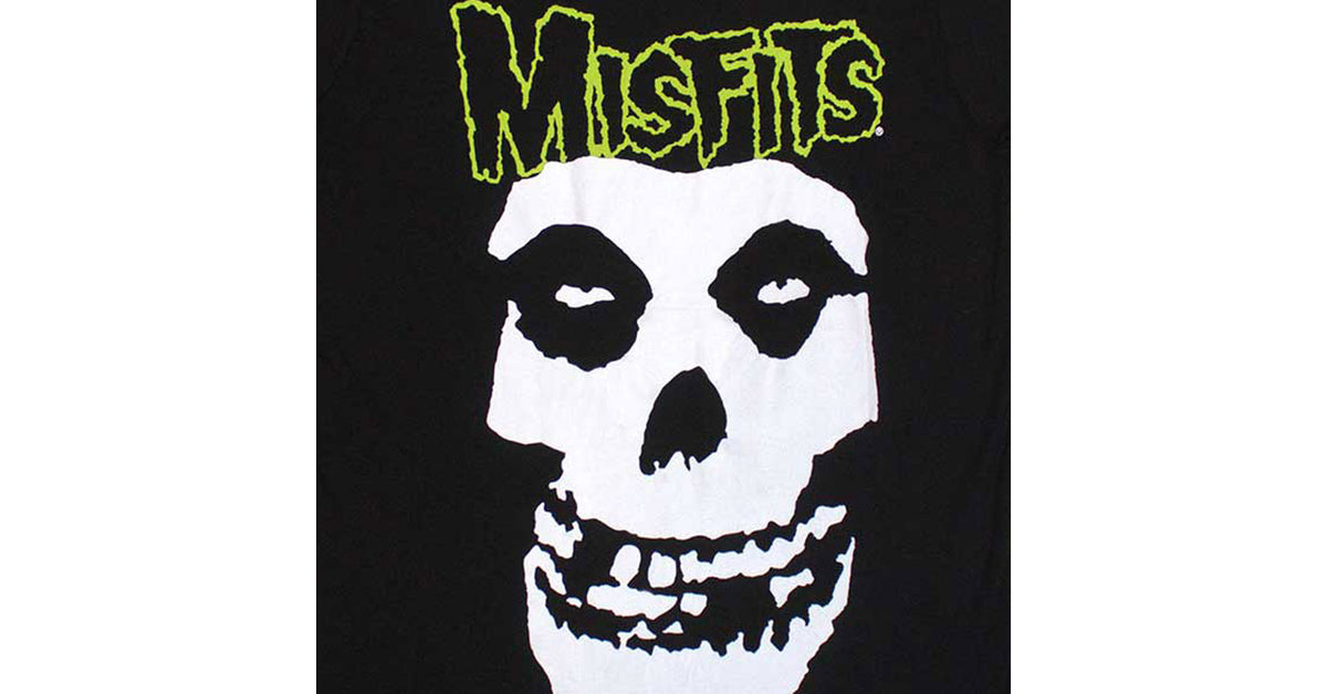 MISFITS Skull Pattern Band T-shirt, Men's M size unclear black type Vintage Second Hand main image 0