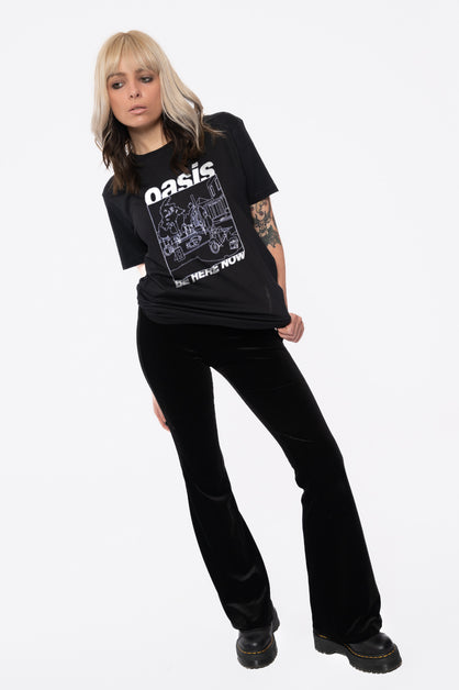 Rock Off T-shirt Ufficiale Oasis Be Here Now Con Stampa Line Drawing, Taglia L, Unisex, Cotone Morbido