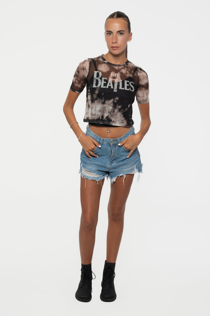 The Beatles Drop T band Logo In Apple T Shirt - Paradiso Clothing