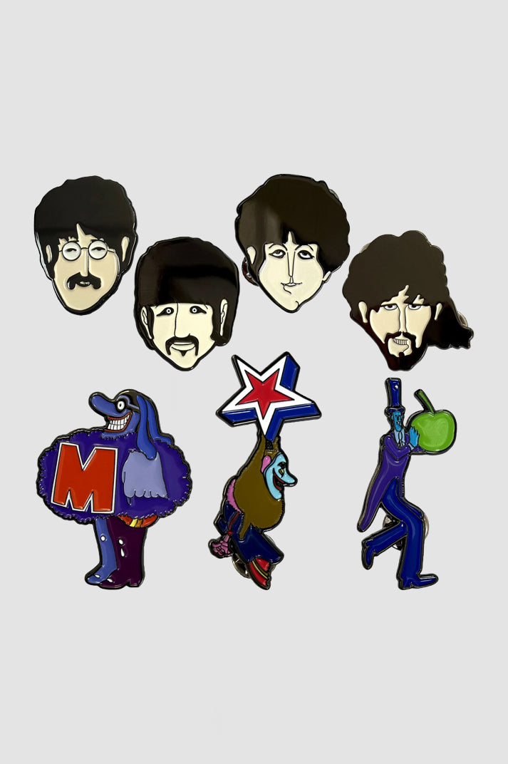 The Beatles Yellow Submarine Characters Boxed Pin Badge Set
