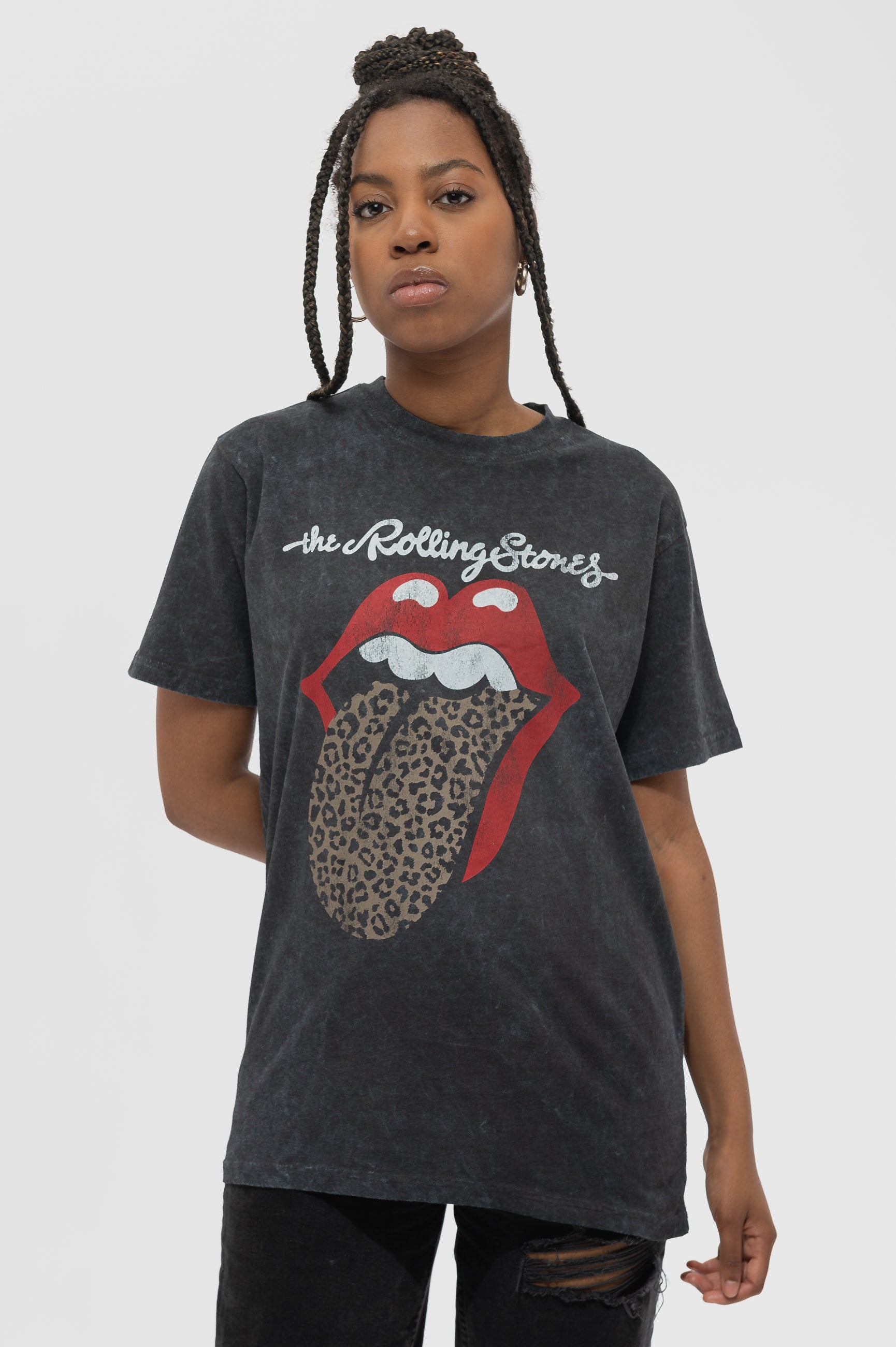 The Rolling Stones Leopard Tongue Dip Dye Acid Wash T Shirt – Paradiso  Clothing