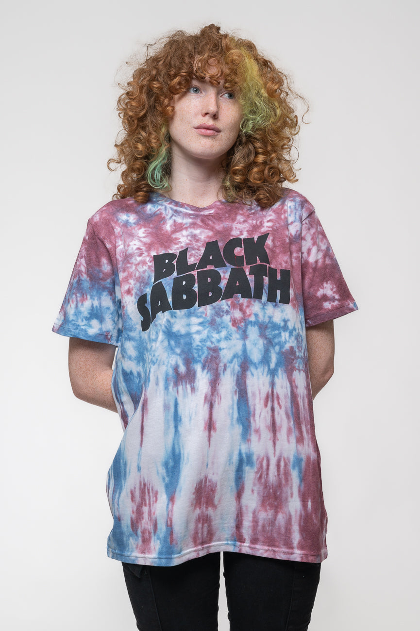 Black Sabbath Wavy Band Dye T Logo Clothing Wash Paradiso Shirt –