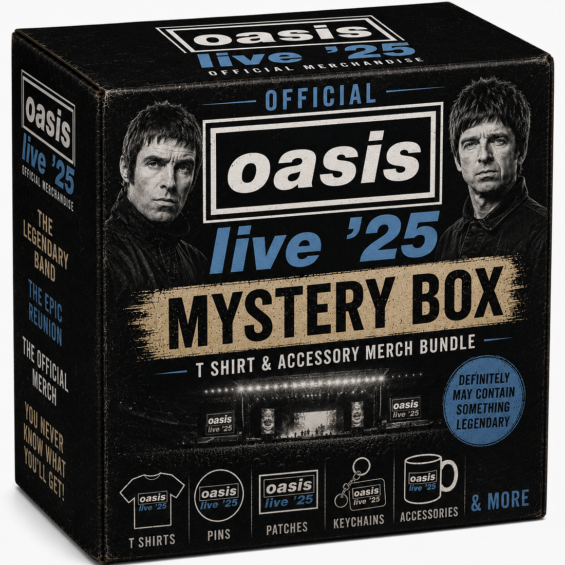 Paradiso Clothing Oasis Live 25 official band merch mystery box