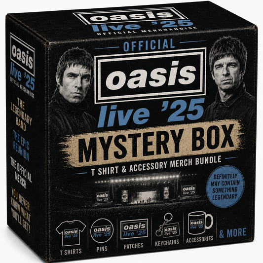 Paradiso Clothing Oasis Live 25 official band merch mystery box