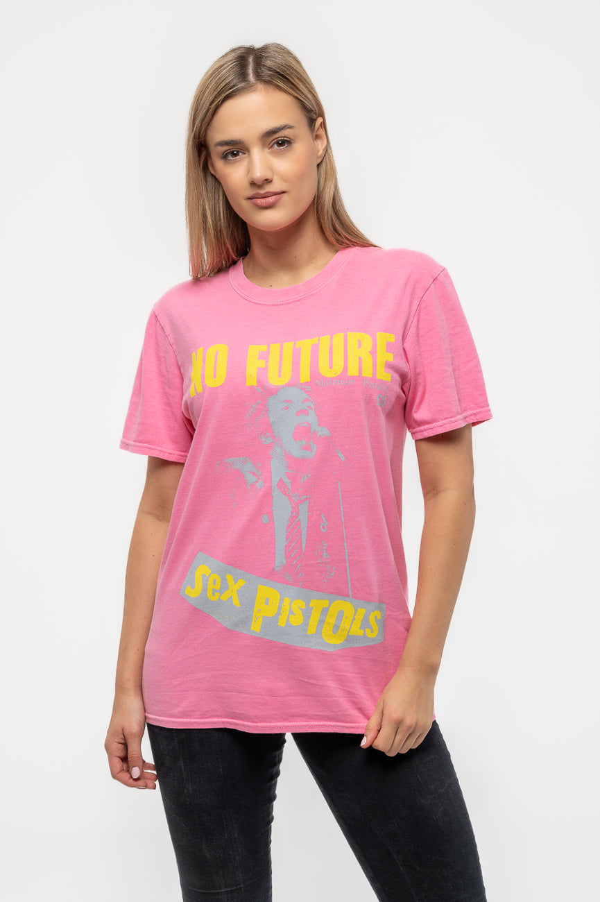 Official Sex Pistols No Future pink unisex t-shirt