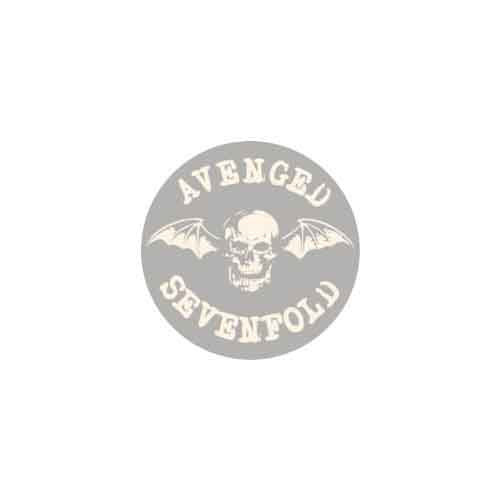 Avenged Sevenfold Unisex T-Shirt: Logo & Death Bat Applique (Black) (Embellished)
