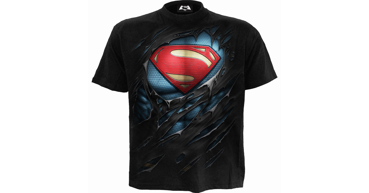 SUPERMAN - RIPPED - T-Shirt Black – Paradiso Clothing