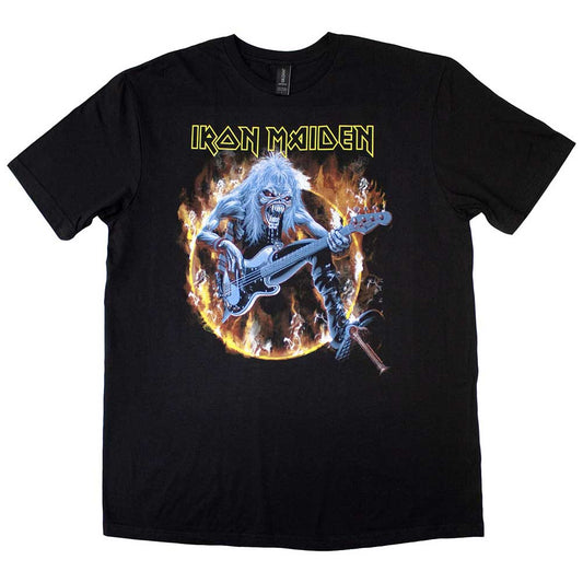 Iron Maiden Unisex T-Shirt: Fear Live Flames (Black)