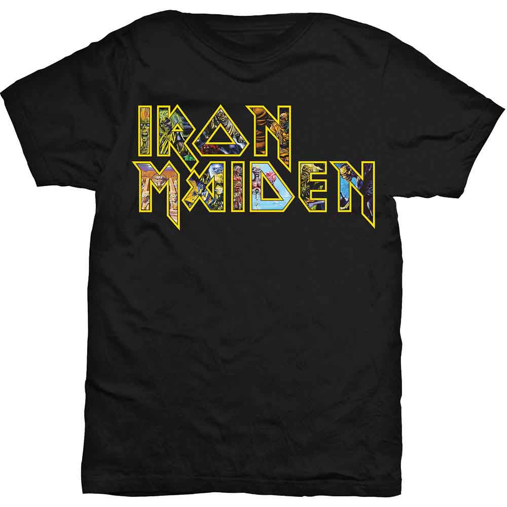 Iron Maiden Unisex T-Shirt: Eddie Logo (Black)