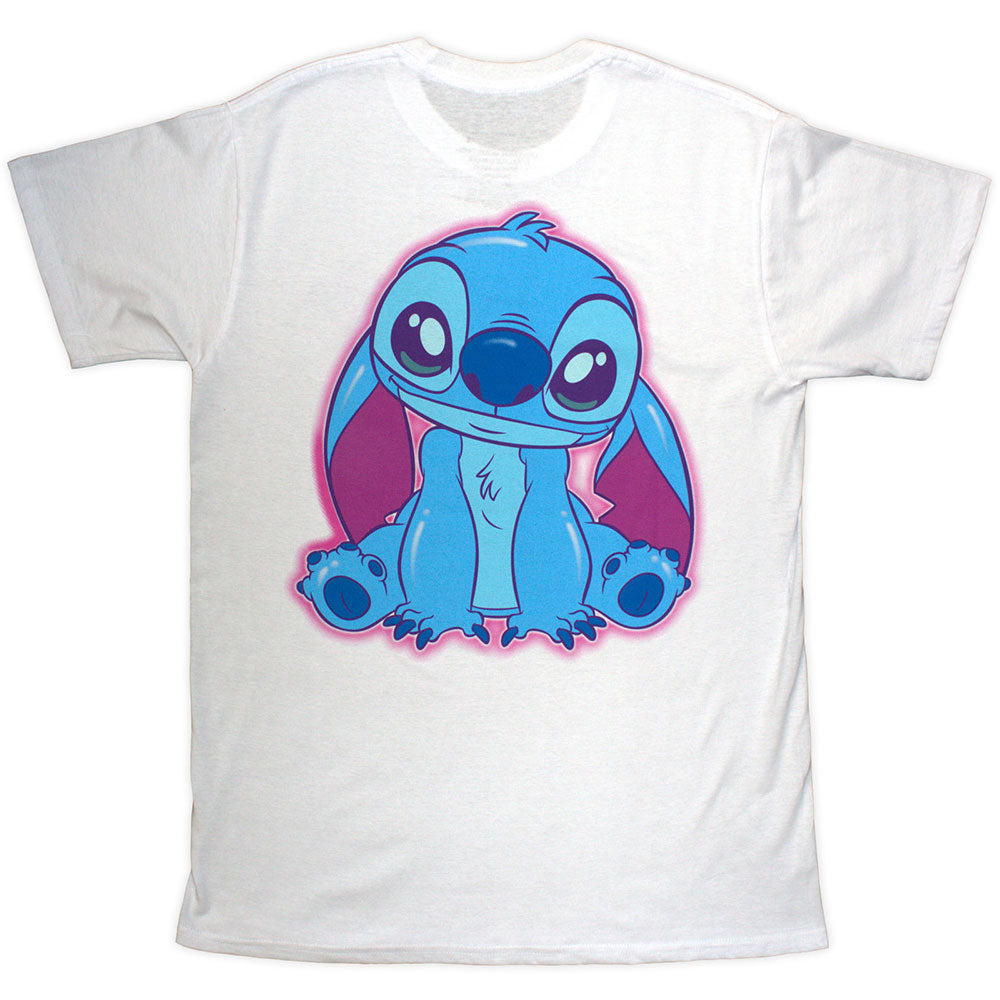Disney Unisex T-Shirt: Stitch Spray Paint (White) (Back Print)