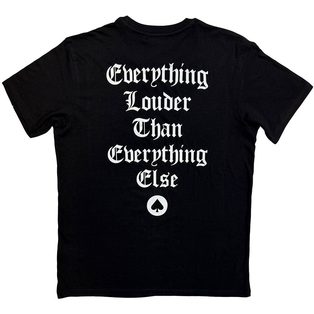 Motorhead Unisex T-Shirt: England (Black) (Back Print)