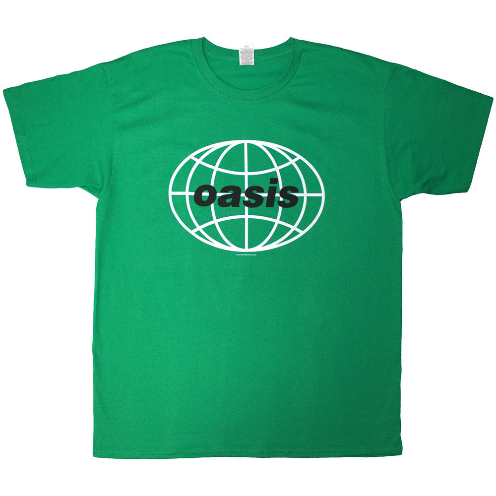OASIS BOXロゴTシャツ XLサイズ　グリーン OASIS - 1998 WORLD TOUR - MEXICO CITY - T-Shirt Green (Back Print)