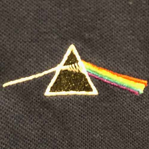 Pink Floyd Unisex Polo Shirt: Dark Side of the Moon Prism (Black)