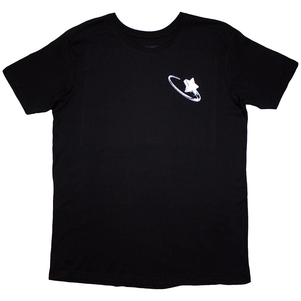 Pop Smoke Unisex T-Shirt: Stars Infill (Black) (Back Print)