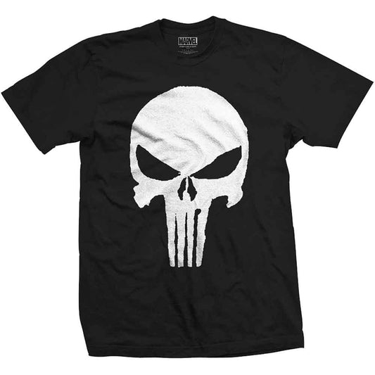 Marvel Comics Unisex T-Shirt: Punisher Jagged Skull (Black)