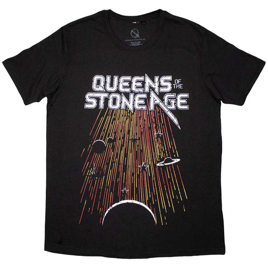 Queens Of The Stone Age Unisex T-Shirt: Meteor Shower (Black)