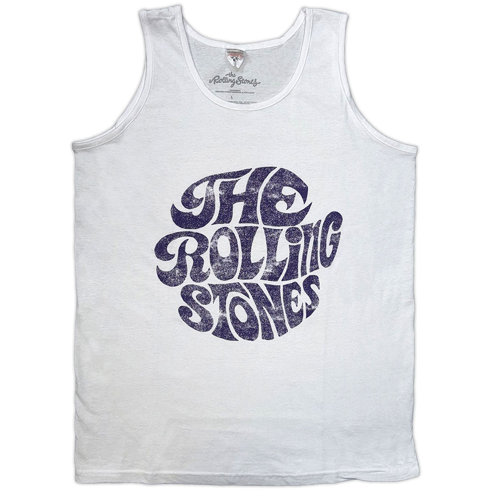 The Rolling Stones Unisex Tank T-Shirt: Vintage 70s Logo