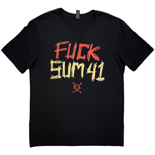 Sum 41 Unisex T-Shirt: Tour '24 Pt.2 Fuck Sum 41 (Black) (Back Print) (Ex-Tour)