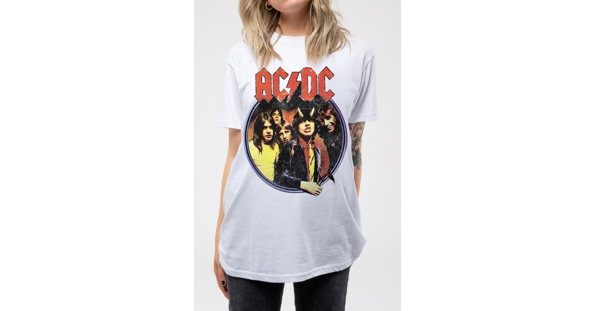 AC/DC Highway To Hell Circle Skinny Fit T Shirt – Paradiso Clothing