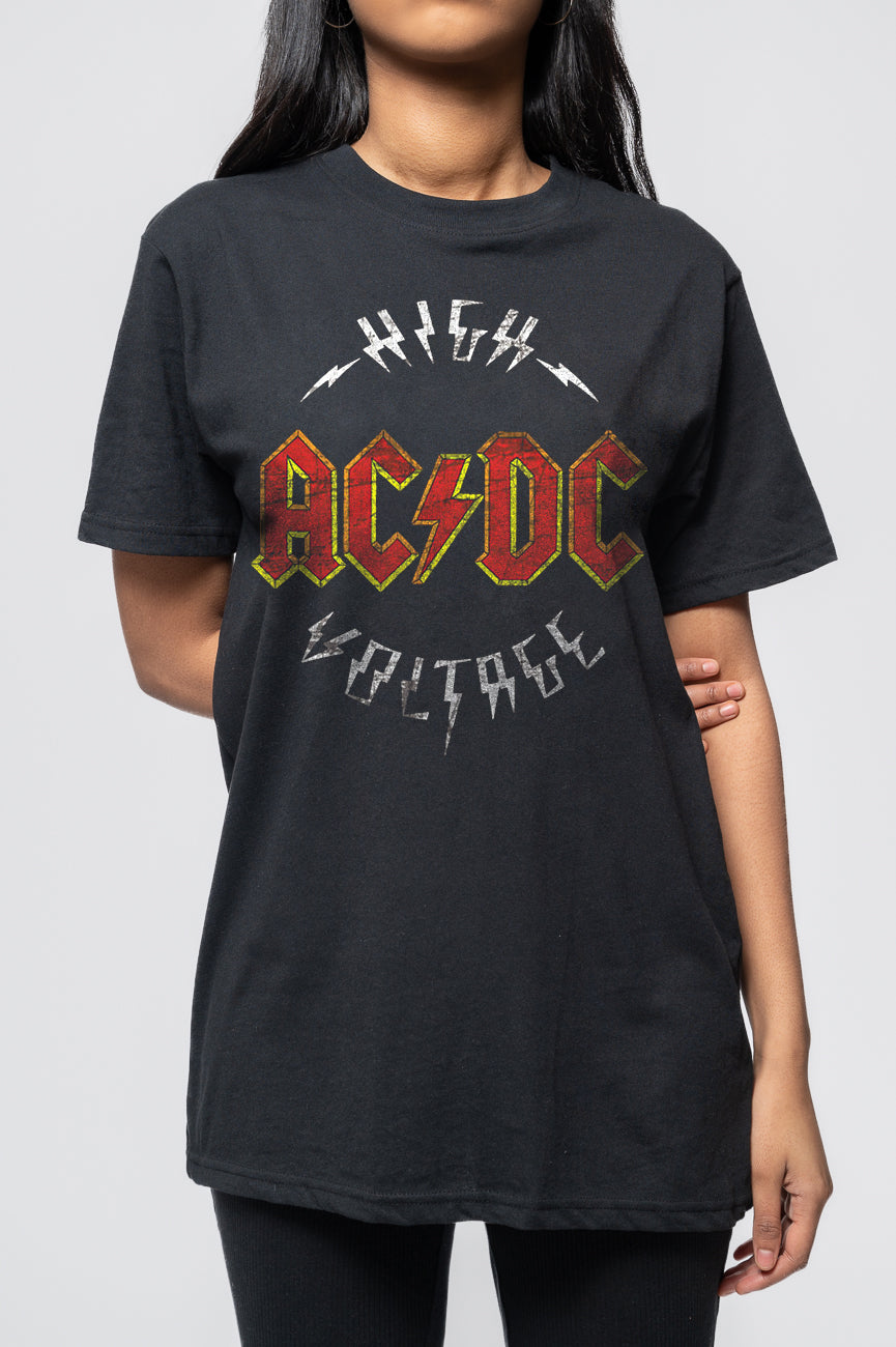 AC/DC High Voltage Distressed Print T Shirt – Paradiso Clothing