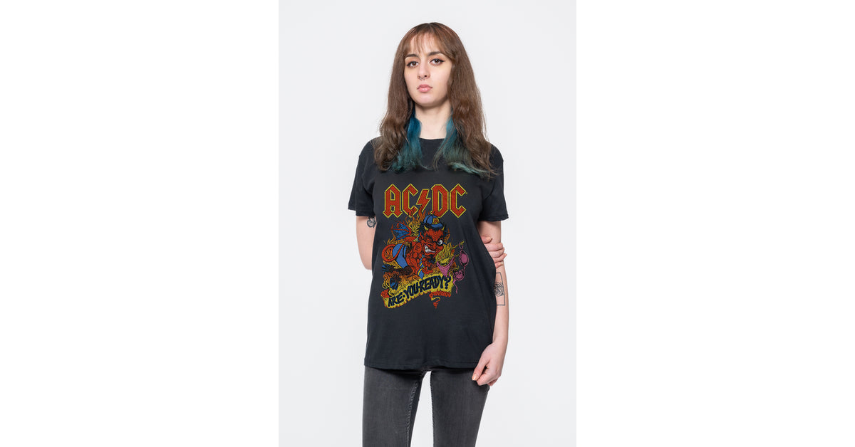 AC/DC Are You Ready Angus Cartoon T Shirt – Paradiso Clothing