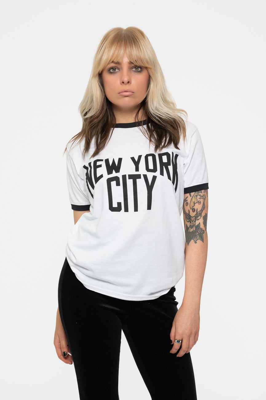 John Lennon New York City T-Shirt - Official Black B&W Logo Tee, Men's Size M, 100% Cotton - View #10