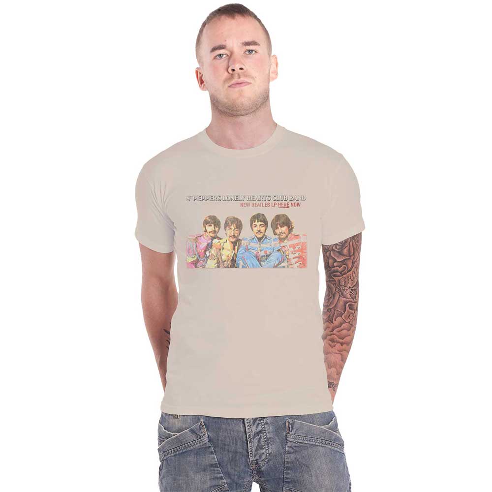 The Beatles Sgt Pepper Lonely Hearts LP Here Now Tee