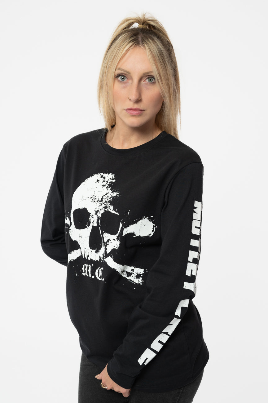 Motley Crue Orbit Skull Long Sleeve T Shirt
