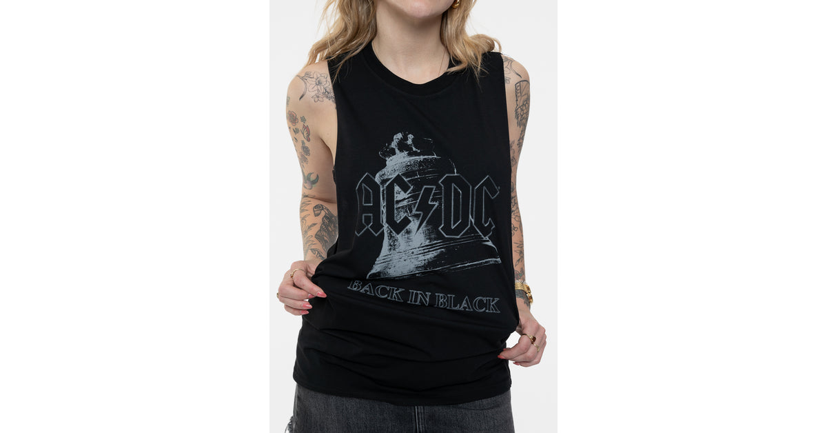 AC/DC Back In Black Bell Vest Top – Paradiso Clothing