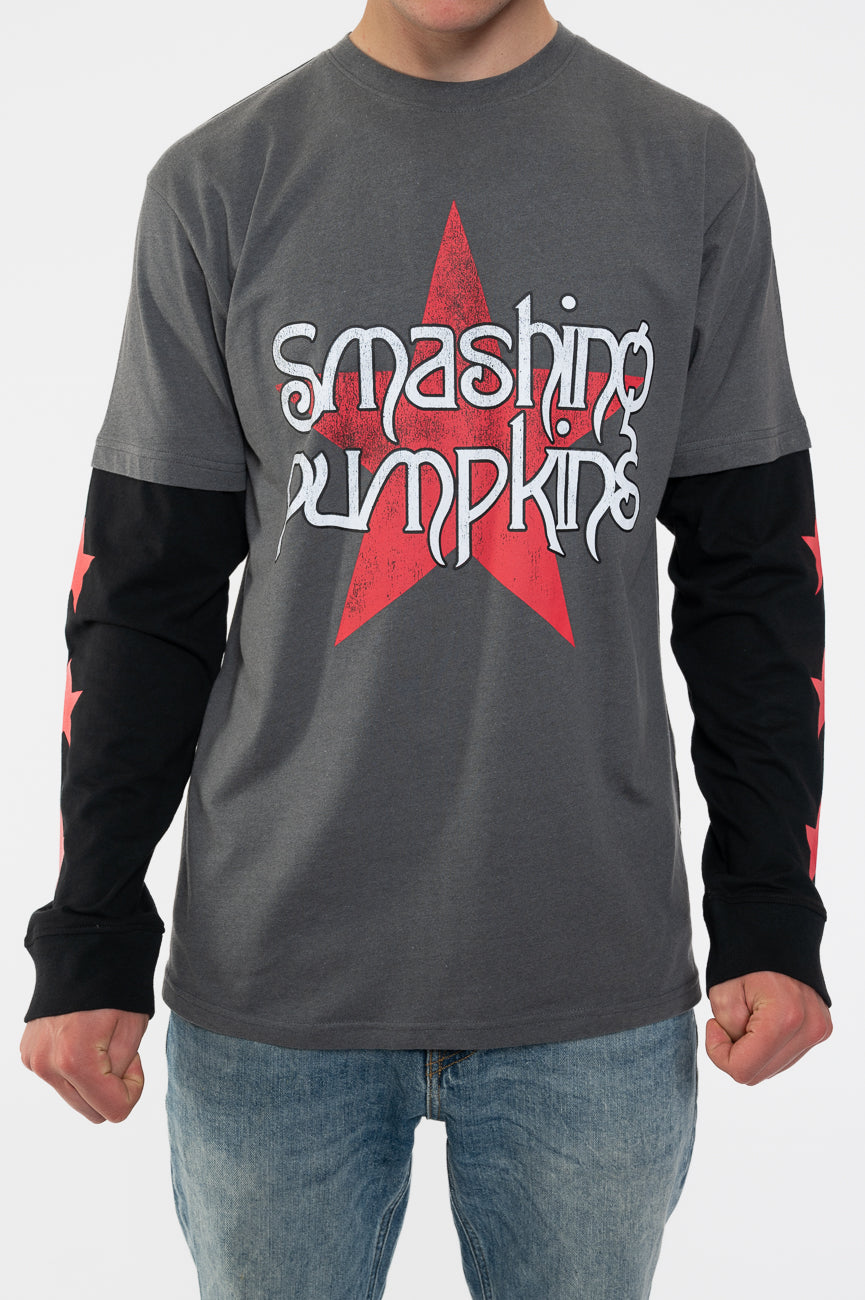 The Smashing Pumpkins Star Logo Layered Long Sleeve T Shirt