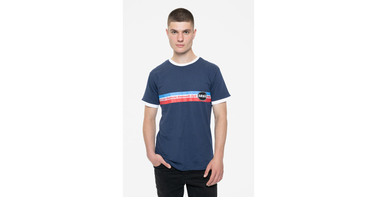 Oasis 1996 Tour Horizontal Stripes Ringer T Shirt – Paradiso Clothing