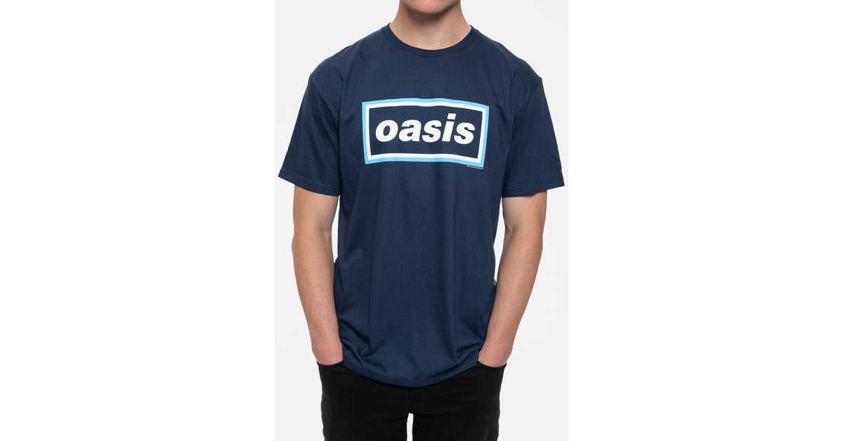 Oasis Maine Road Event Logo T-Shirt - Offizielles Band Shirt Navy